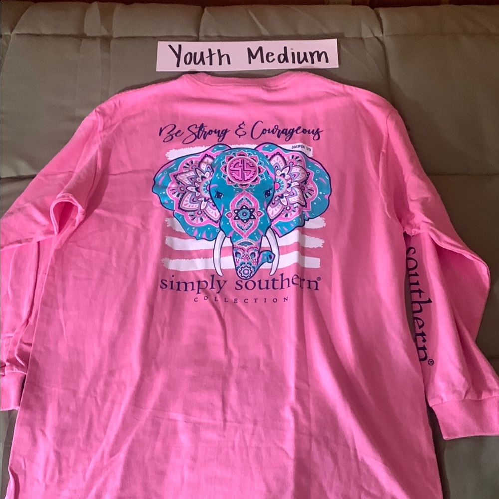 2/$25 Simply Southern Pink Long Sleeve Tees